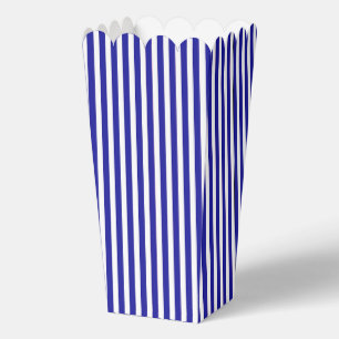 Blauw en Witte Favorietenkist voor Popcorn Bedankdoosjes