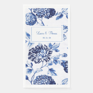  Blauw en Witte Floral 2 Weddenschappen Servet