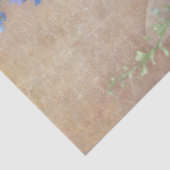  Blauw en Witte Floral Waterverf Dragonfly Tissuepapier (Detail)