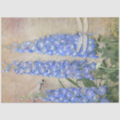  Blauw en Witte Floral Waterverf Dragonfly Tissuepapier (Voorkant)