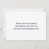 Blauw en witte gay trouwkaarten voor dankbetuiging bedankkaart (Achterkant)