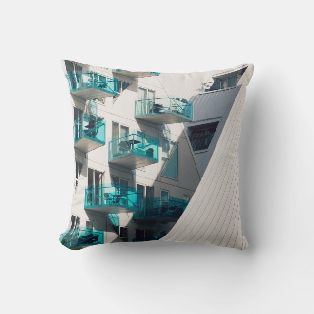 BLAUW EN WITTE GEDEELTE BOUWEN KUSSEN (Voorkant)