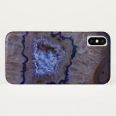Blauw en Witte Geode Mineraal Stenen Mobielhoes Case-Mate iPhone Case (Achterkant (horizontaal))