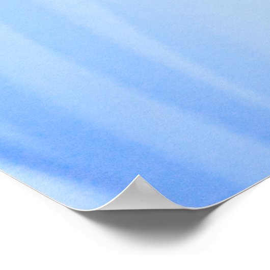 BLAUW EN WITTE GESRIPTE TEXTIEL POSTER (Hoek)