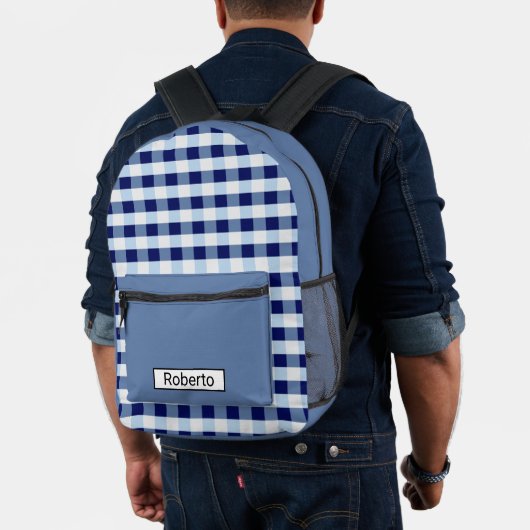 Blauw en witte gif bedrukte rugzak (Insitu (model))