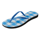 Blauw en witte gif teenslippers (Schuin)