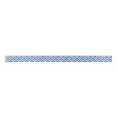 Blauw- en witte gingham-patroonlint satijnen lint (Voorkant)