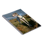 Blauw en witte grijshond notitieboek (Rechterzijde)