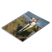 Blauw en witte grijshond notitieboek (Linkerzijde)