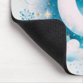 Blauw en Witte Halve Maan Hemelse Boho Moderne Muismat (Hoek)