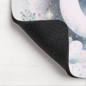 Blauw en Witte Halve Maan Hemelse Boho Moderne Muismat (Hoek)