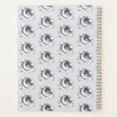 Blauw en Witte Halve Maan Hemelse Boho Moderne Planner (Achterkant)