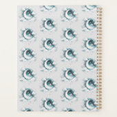 Blauw en Witte Halve Maan Hemelse Boho Moderne Planner (Achterkant)