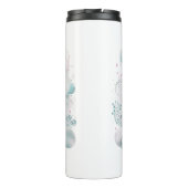 Blauw en Witte Halve Maan Hemelse Boho Moderne Thermosbeker (Achterkant)