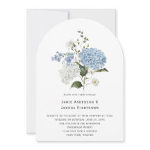 Blauw en Witte Hortensia Witte Roos Trouwdag