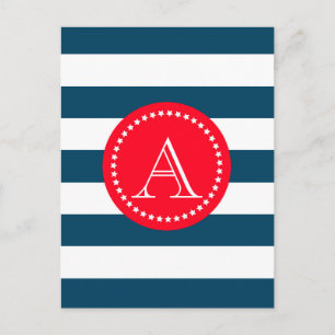 Blauw- en witte-jachtpatroon briefkaart