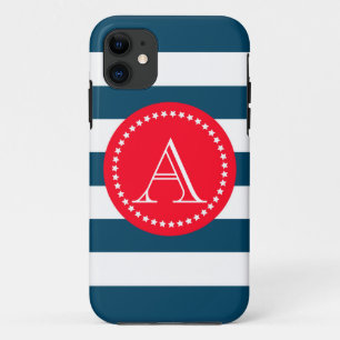 Blauw- en witte-jachtpatroon Case-Mate iPhone case