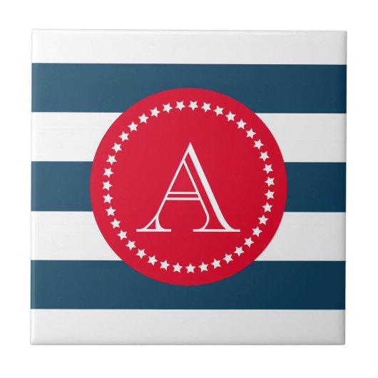 Blauw- en witte-jachtpatroon tegeltje (Voorkant)