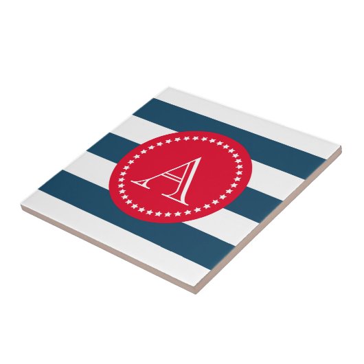 Blauw- en witte-jachtpatroon tegeltje (Zijkant)