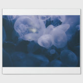 BLAUW EN WITTE JELLYFISH IN WATER CADEAUPAPIER (Vlak)