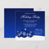 Blauw en witte kerstversiering Kerstfeest Kaart (Voorkant / Achterkant)