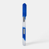 blauw en witte koeienhuid textuur iPhone hoesje (Rechterkant)