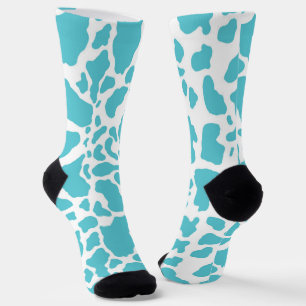 Blauw en witte koeienvlekken sokken