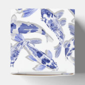 Blauw en witte koi bedankdoosjes (Bovenkant)