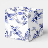 Blauw en witte koi bedankdoosjes (Achterkant)