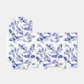 Blauw en witte koi bedankdoosjes (Uitgevouwen)