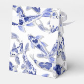 Blauw en witte koi bedankdoosjes (Achterkant)