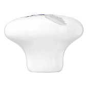 Blauw en witte koi keramische knop (Zijkant)