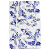 Blauw en witte koi medium cadeauzakje (Voorkant)