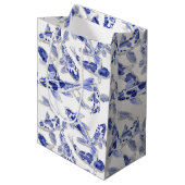 Blauw en witte koi medium cadeauzakje (Voorkant Gekanteld)