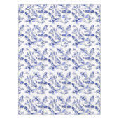Blauw en witte koi tafelkleed (Voorkant)