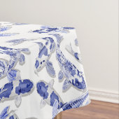 Blauw en witte koi tafelkleed (Voorbeeld)