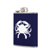 Blauw en Witte Krab Vorm Heupfles (Links)