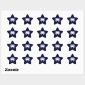 Blauw en Witte Krab Vorm Ster Sticker (Vel)