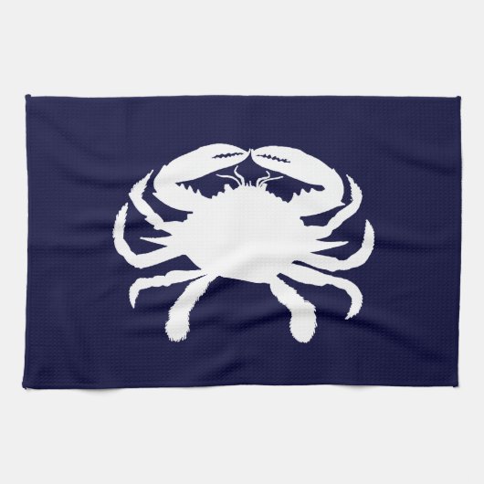 Blauw en Witte Krab Vorm Theedoek (Horizontaal)
