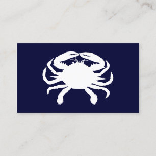 Blauw en Witte Krab Vorm Visitekaartje