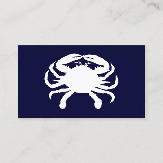 Blauw en Witte Krab Vorm Visitekaartje (Voorkant)