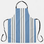 Blauw en Witte Kuststrepen Schort (Voorkant)