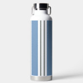 Blauw en Witte Kuststrepen Waterfles (Voorkant)