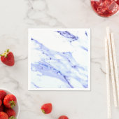 Blauw en witte marmer, abstract golfpatroon servet (Insitu)