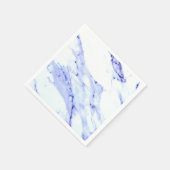 Blauw en witte marmer, abstract golfpatroon servet (Hoek)