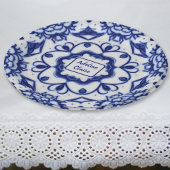  Blauw en Witte middag Thea - Naam/Tekst Papieren Bordje