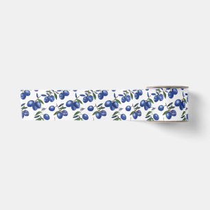 Blauw en witte Middellandse Zee olijven Satijnen Lint