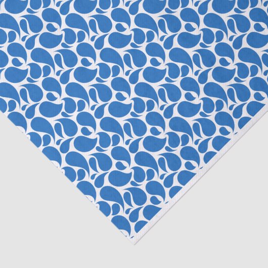 BLAUW- EN WITTE PAISLEY-PATRONEN TISSUEPAPIER (Detail)