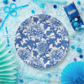 Blauw en Witte Papieren Bordje (Feest)