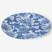 Blauw en Witte Papieren Bordje (Gekanteld)